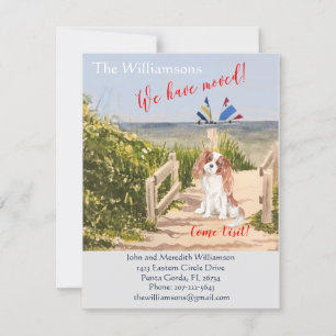 Faire-part Nous avons déplacé Chien Ocean Beach Move