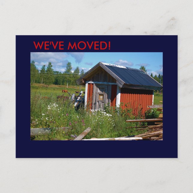 Faire-part Nous avons déplacé la carte postale (Devant)