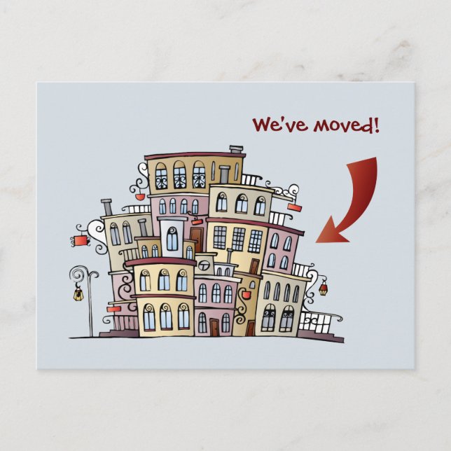 Faire-part Nous avons déplacé la carte postale (Devant)