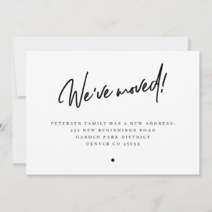 Faire-part Nous avons déplacé la famille moderne nouvelle adr