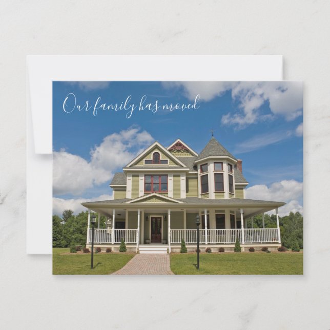 Faire-part Nous avons déplacé la maison personnalisée changem (Devant)