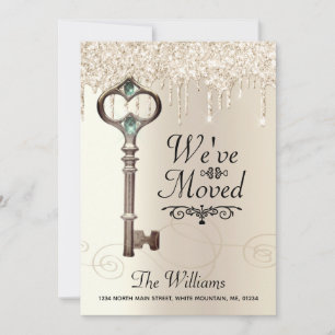 Faire-part Nous avons déplacé la Parties scintillant d'extrac