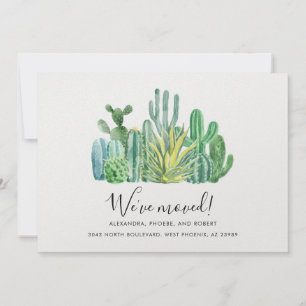 Faire-part Nous avons déplacé l'aquarelle Moving moderne