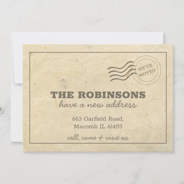 Faire-part Nous avons déplacé le changement d'adresse du cart (Devant)