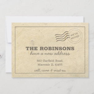 Faire-part Nous avons déplacé le changement d'adresse du cart