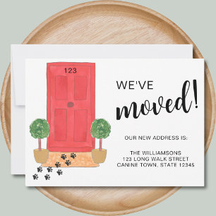 Faire-part Nous avons déplacé le chien qui se déplace