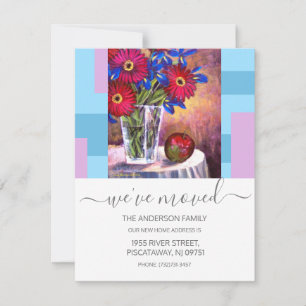 Faire-part Nous avons déplacé le texte du script de vase flor