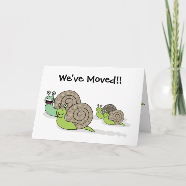 Faire-part Nous avons déplacé les escargots de la maison (Devant)