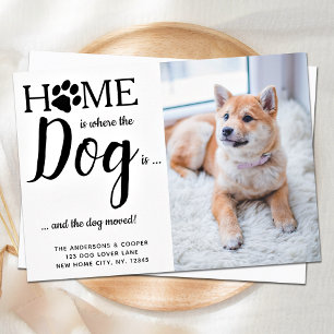 Faire-part Nous avons déplacé mon chien et moi Photo personna