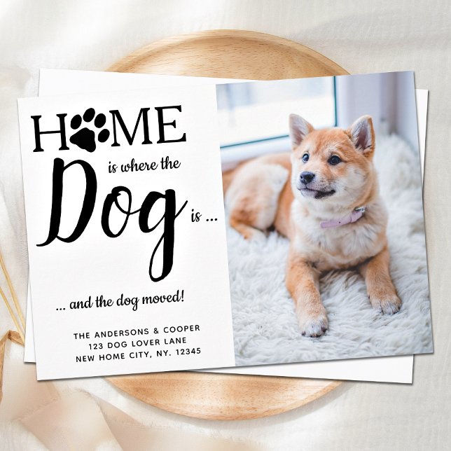 Faire-part Nous avons déplacé mon chien et moi Photo personna (Créateur téléchargé)