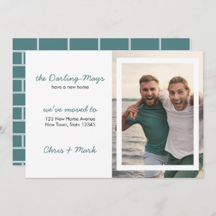 Faire-part Nous avons déplacé Photo personnalisée Photo moder