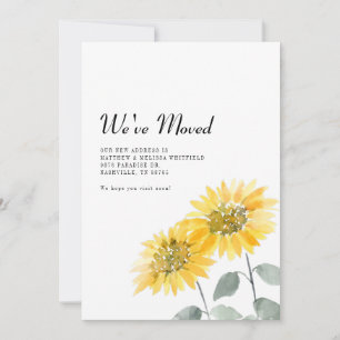 Faire-part Nous avons déplacé Tournesol en mouvement