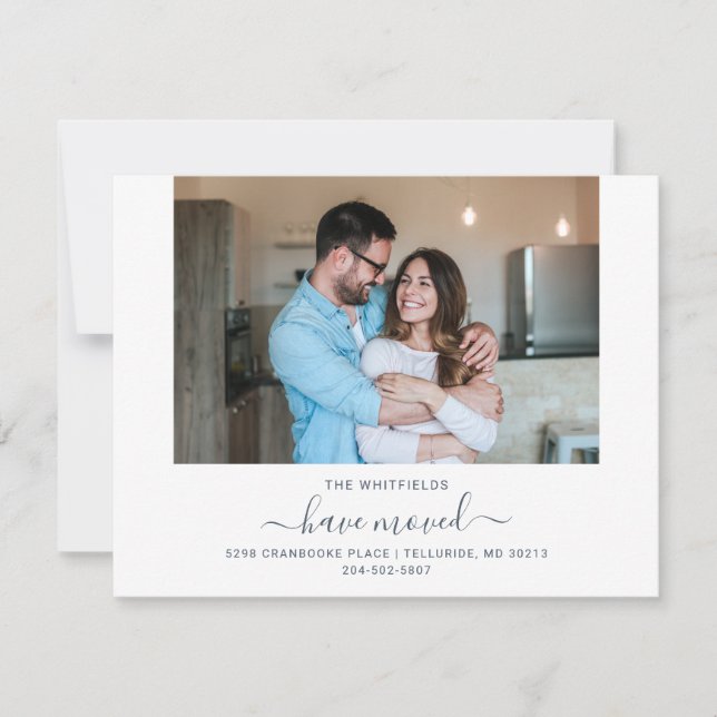 Faire-part Nous avons déplacé une photo d'adresse (Devant)