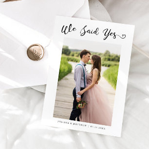 Faire-part Nous Avons Dit Oui Coeur Moderne Script Mariage Ph