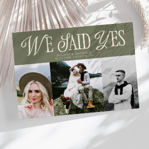 Faire-part Nous Avons Dit Oui Mariage Vintage Multi Photo Sag