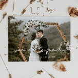 Faire-part Nous avons elopé photo minimaliste manuscrite<br><div class="desc">You decided to elope ? Tu sais quoi ? Share the news of your marriage with this lovely wedding photo card,  fully customizable font and colors.</div>