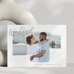 Faire-part Nous Avons Elopé Simple Minimaliste Deux 2 Elopeme