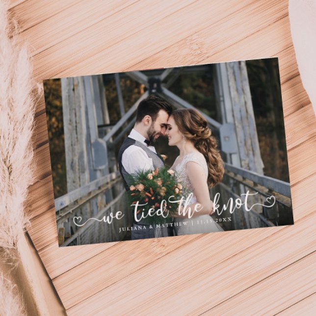 Faire-part Nous Avons Lié Le Coeur Du Noeud Script Mariage Mu (Créateur téléchargé)