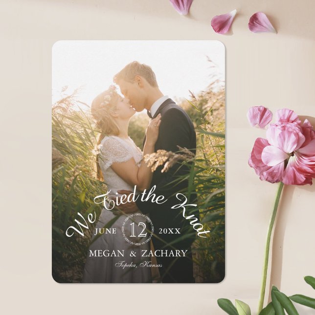 Faire-part Nous avons lié le Mariage d'Elopement photo classi (Créateur téléchargé)