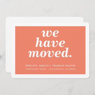 Faire-part NOUS AVONS MOUVÉ moderne minima nouvelle adresse p