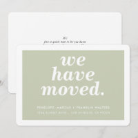 NOUS AVONS MOUVÉ moderne minimal nouvelle adresse