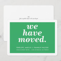 NOUS AVONS MOUVÉ moderne minimal nouvelle adresse 
