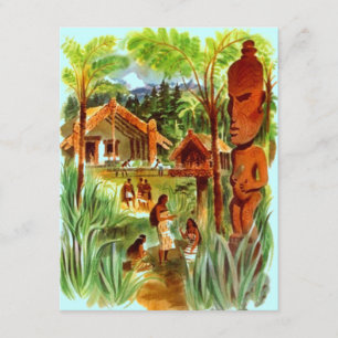 Faire-part Nous avons Moved Moved Island Hawaii Tropical Tiki