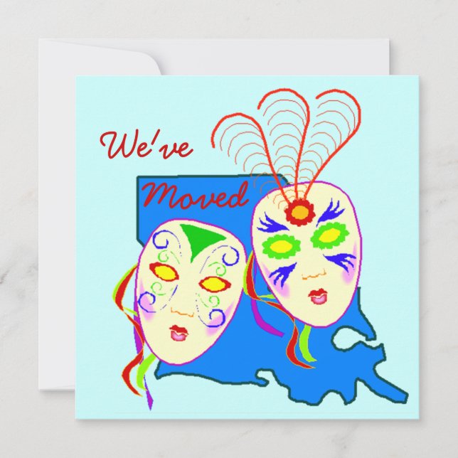 Faire-part Nous avons Moved Moved Louisiana La Nouvelle Orléa (Devant)