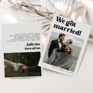 Faire-part Nous avons noué le nœud Mariage Rétro Gras  Photo