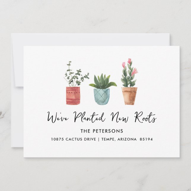 Faire-part Nous avons planté de nouvelles racines qui bougent (Devant)