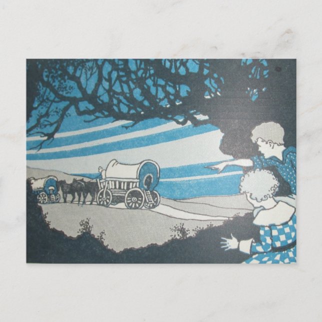 Faire-part NOUS DÉPLAÇONS la carte postale de la caravane à c (Devant)