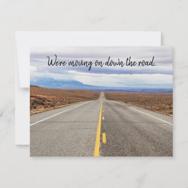 Faire-part Nous descendons la route Pittoresque photo (Devant)