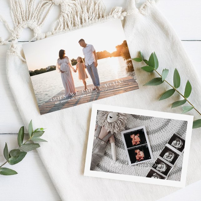 Faire-part Nous L'Avons Fait À Nouveau | 2e Grossesse photo b (Créateur téléchargé)