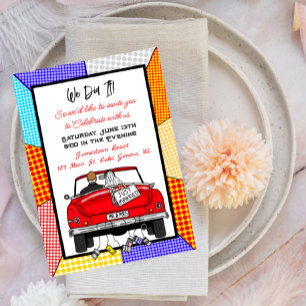 Faire-part Nous l'avons fait   Nous nous sommes enfuis   Anno