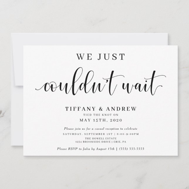 Faire-part Nous n'avons pas pu attendre le mariage (Devant)