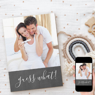 Faire-part Nous nous attendons à ce que Chalkboard Photo Gros