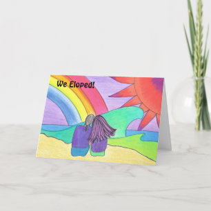 Faire-part Nous nous sommes enfuis pour se marier !