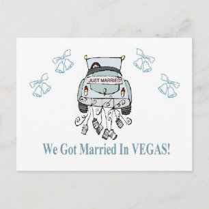 Faire-part Nous Nous Sommes Mariés À VEGAS ! Carte postale