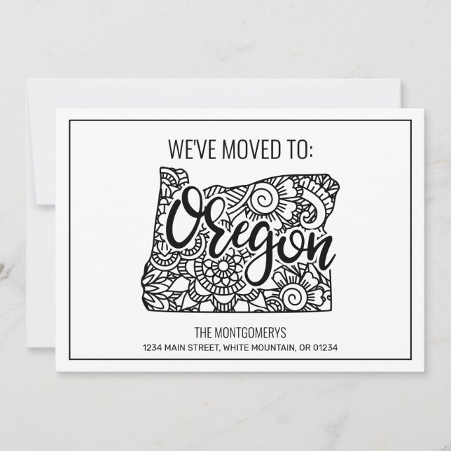 Faire-part Nous sommes allés à l'Oregon State Floral Mandala (Devant)