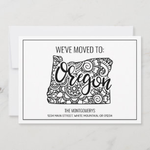 Faire-part Nous sommes allés à l'Oregon State Floral Mandala