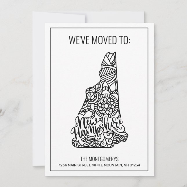 Faire-part Nous sommes allés au New Hampshire State Floral Ma (Devant)