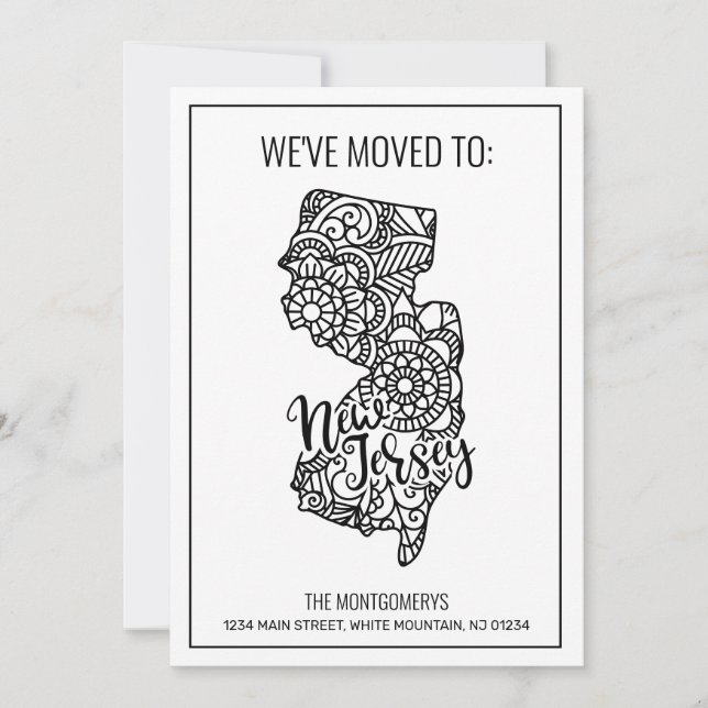 Faire-part Nous sommes allés au New Jersey State Floral Manda (Devant)