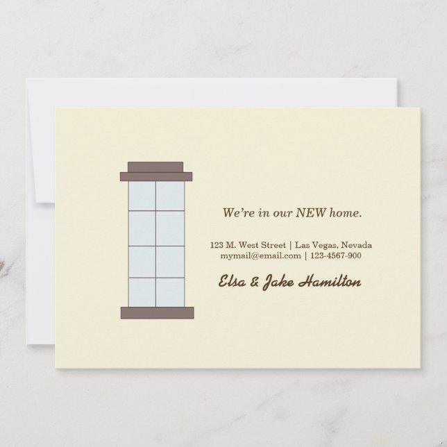 Faire-part Nous sommes dans notre NOUVELLE maison. (Devant)