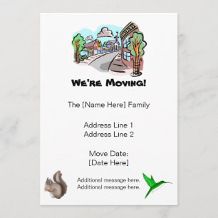 Faire-part Nous sommes en train de déplacer des annonces