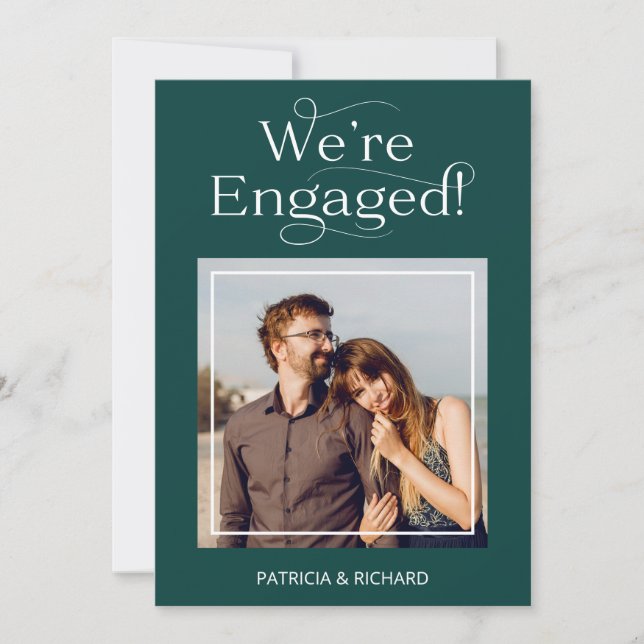 Faire-part Nous sommes fiancés Annonce de fiançailles (Devant)