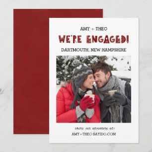 Faire-part Nous sommes fiancés Photo Moderne Tendance Cool Fi