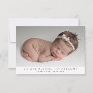 Faire-part Nous Sommes Heureux Photo Collage Nouveau bébé Nai