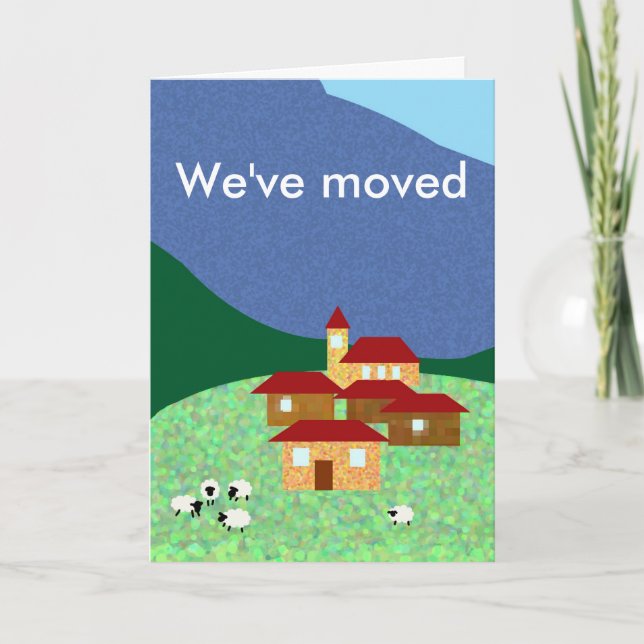 Faire-part Nous sommes passés à des pâturages plus verts (Devant)