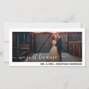 Faire-part Nous Venons De Devenir M. Mme Photo Mariée