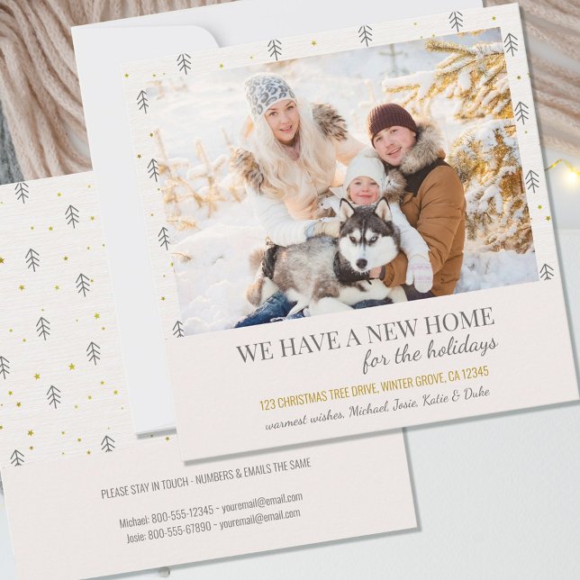 Faire-part Nouveau Accueil Photo Doodle Pins Scandinaves Démé (Créateur téléchargé)